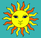 Dibujo Sol pintado por DEODORO