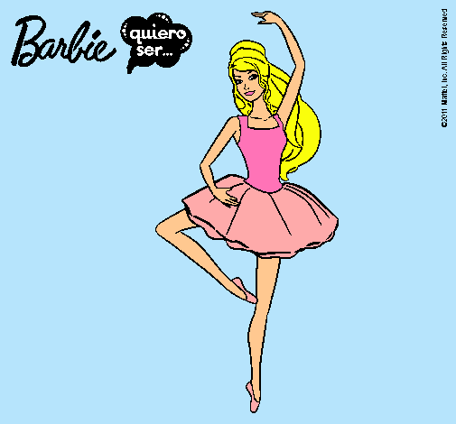 Dibujo Barbie bailarina de ballet pintado por leti11