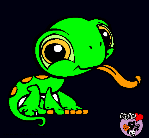 Dibujo Lagarto Littlest Pet Shop pintado por yunnuen