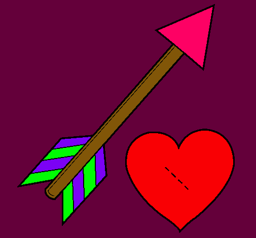 Dibujo Flecha y corazón pintado por Gaby2007