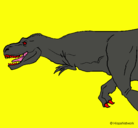 Dibujo Tiranosaurio rex pintado por matiana
