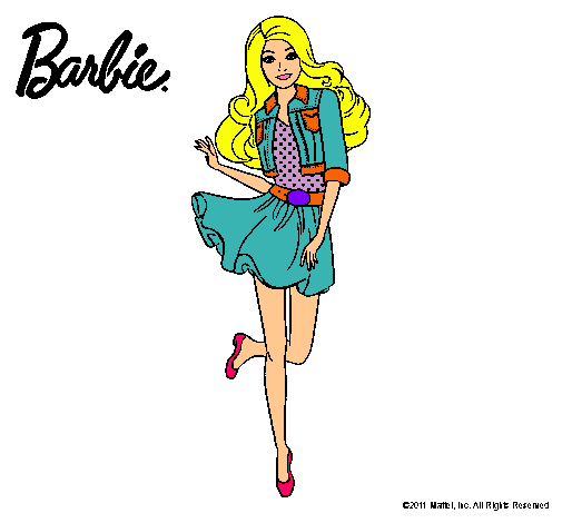 Dibujo Barbie informal pintado por vanetxu