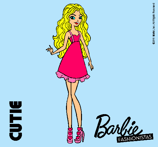 Dibujo Barbie Fashionista 3 pintado por monserra