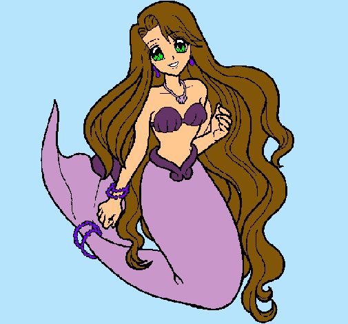 Dibujo Sirenita pintado por Jessica--F