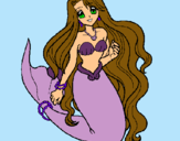 Dibujo Sirenita pintado por Jessica--F