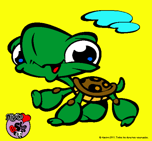 Dibujo Tortuga Littlest Pet Shop pintado por mikeyla