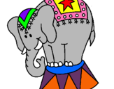 Dibujo Elefante actuando pintado por Vici