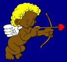 Dibujo Cupido apuntando con la flecha pintado por LuiS01