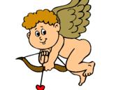 Dibujo Cupido pintado por gallegos