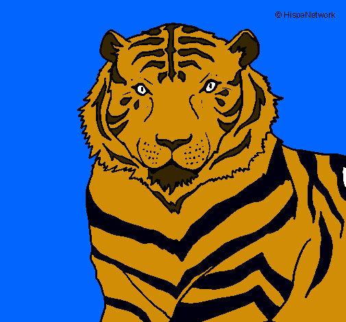 Dibujo Tigre pintado por chikitika