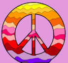 Dibujo Símbolo de la paz pintado por saraazcano