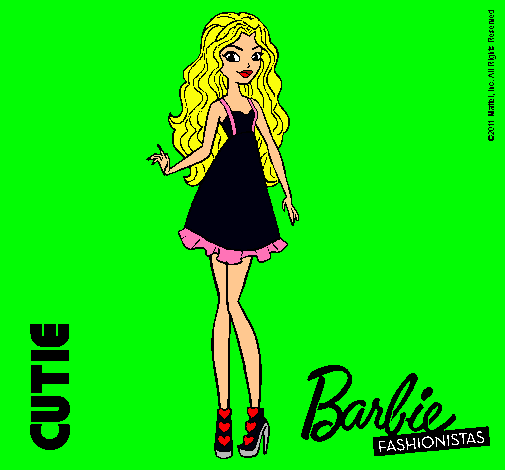 Dibujo Barbie Fashionista 3 pintado por leti11