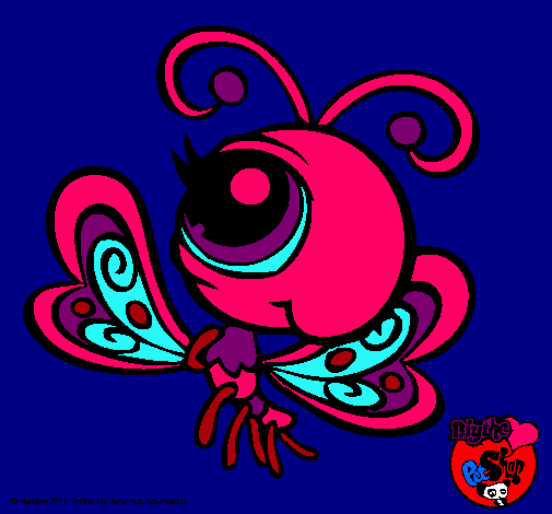 Dibujo Mariposa Littlest Pet Shop 2 pintado por mitsuki 