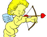 Dibujo Cupido apuntando con la flecha pintado por pepe99