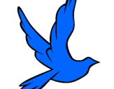 Dibujo Paloma de la paz al vuelo pintado por alessia