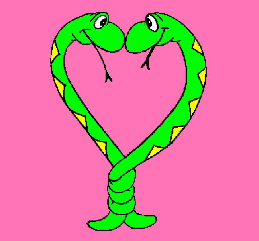 Dibujo Serpientes enamoradas pintado por elizaved