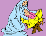 Dibujo Nacimiento del niño Jesús pintado por venezia