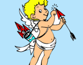 Dibujo Cupido pintado por angelico