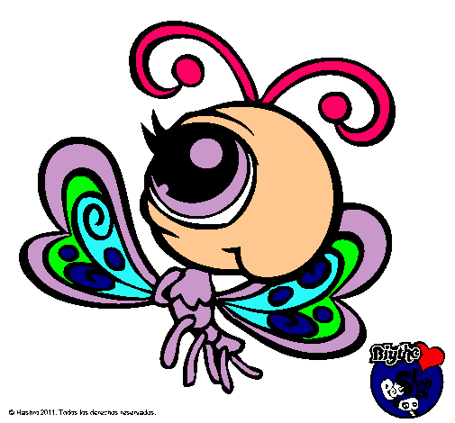 Dibujo Mariposa Littlest Pet Shop 2 pintado por tresada