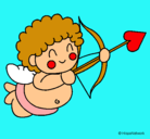 Dibujo Cupido pintado por crital