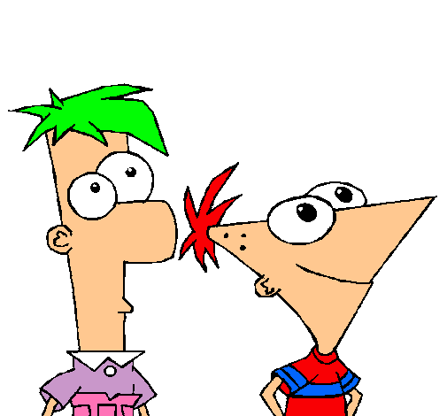 Dibujo Phineas y Ferb pintado por michlinda