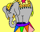 Dibujo Elefante actuando pintado por franya16