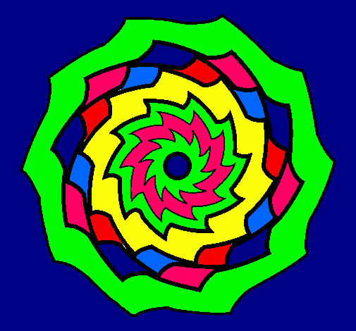 Dibujo Mandala 9 pintado por milemango