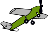 Dibujo Avión de juguete pintado por celo