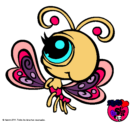 Dibujo Mariposa Littlest Pet Shop 2 pintado por yoyiher