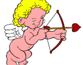 Dibujo Cupido apuntando con la flecha pintado por ASUSENA