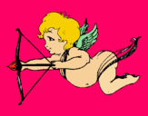 Dibujo Cupido volando pintado por amistad