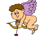Dibujo Cupido pintado por andrealove
