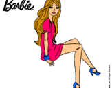 Dibujo Barbie sentada pintado por vanetxu