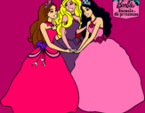 Dibujo Barbie y sus amigas princesas pintado por pjjhvfcyg