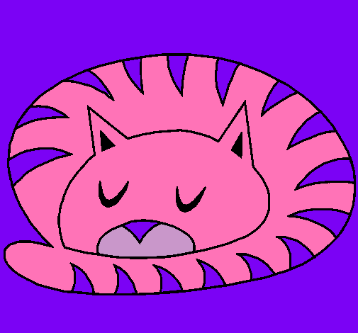 Dibujo Gato durmiendo pintado por nayua