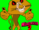 Dibujo Madagascar 2 Alex pintado por tresada