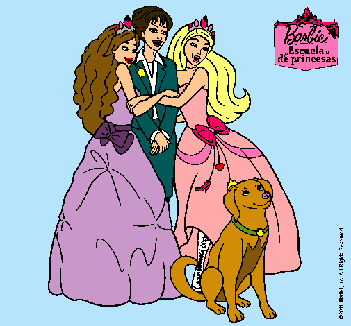 Dibujo Barbie feliz, es princesa pintado por Jessica--F