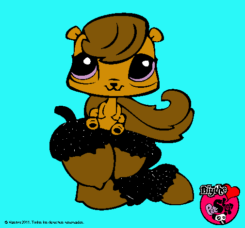 Dibujo Ardilla Littlest Pet Shop pintado por skiper9