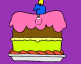 Dibujo Pastel de cumpleaños pintado por Zolecita