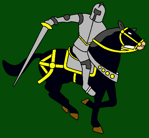 Dibujo Caballero a caballo IV pintado por gabe