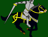 Dibujo Caballero a caballo IV pintado por gabe