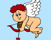 Dibujo Cupido pintado por shalis