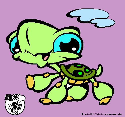 Dibujo Tortuga Littlest Pet Shop pintado por zepeda