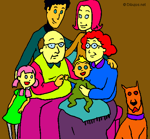 Dibujo Familia pintado por alinka