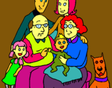 Dibujo Familia pintado por alinka