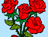 Dibujo Ramo de rosas pintado por Jessica--F