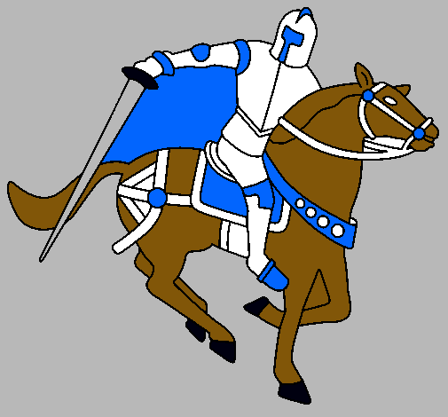 Dibujo Caballero a caballo IV pintado por Tovar
