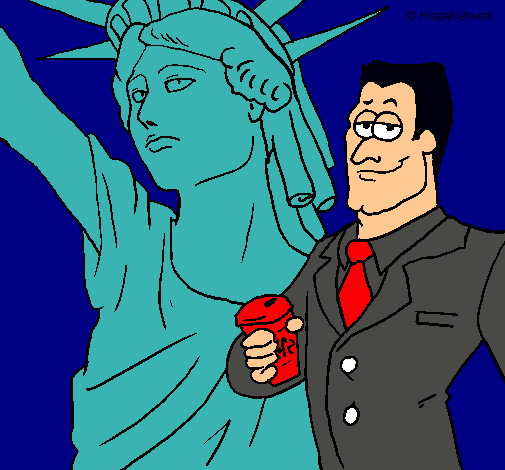 Dibujo Estados Unidos de América pintado por santiaggo