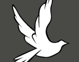 Dibujo Paloma de la paz al vuelo pintado por bazzel