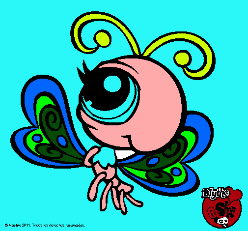 Dibujo Mariposa Littlest Pet Shop 2 pintado por liset